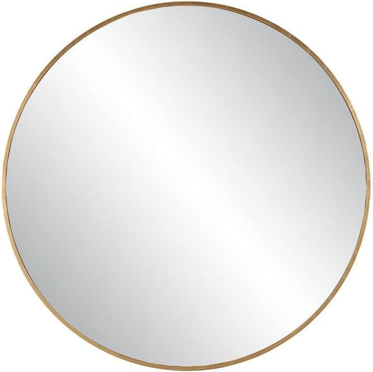 NEW Junius Large Round Wall Mirror 60 Inch Antique Gold Leaf
