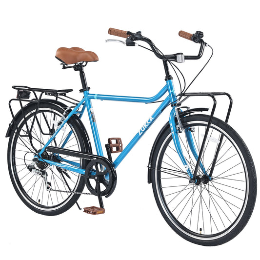 NEW 7 Speed, Steel Frame, Multiple Colors 26 Inch Vintage Style Bike,Retro Commute Bike for Women and Men