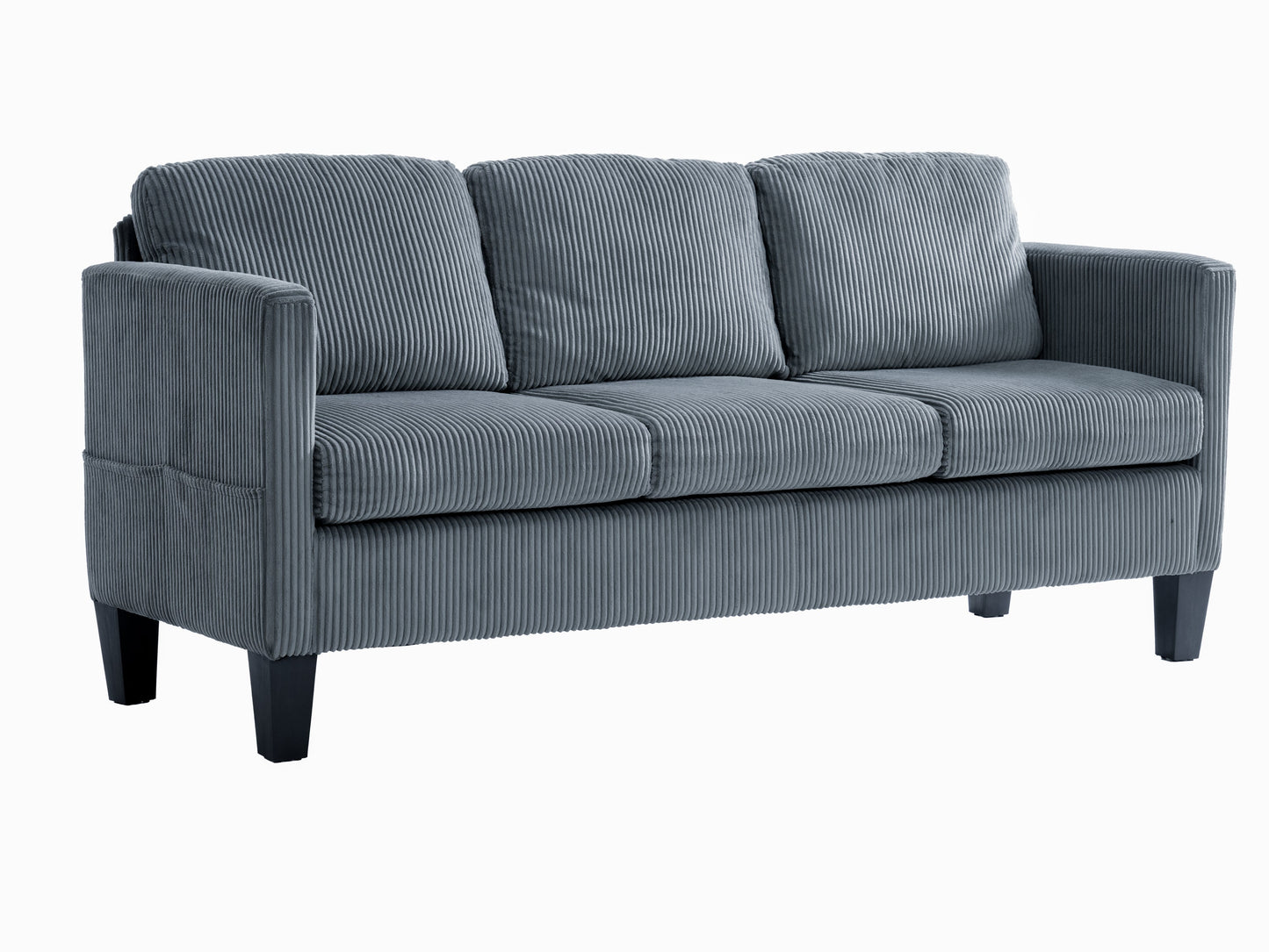 NEW Modern L-Shaped Sectional Sofa with Padded Cashmere Upholstery – Space-Saving Design for Living Rooms & Apartments, Easy Assembly, Grey