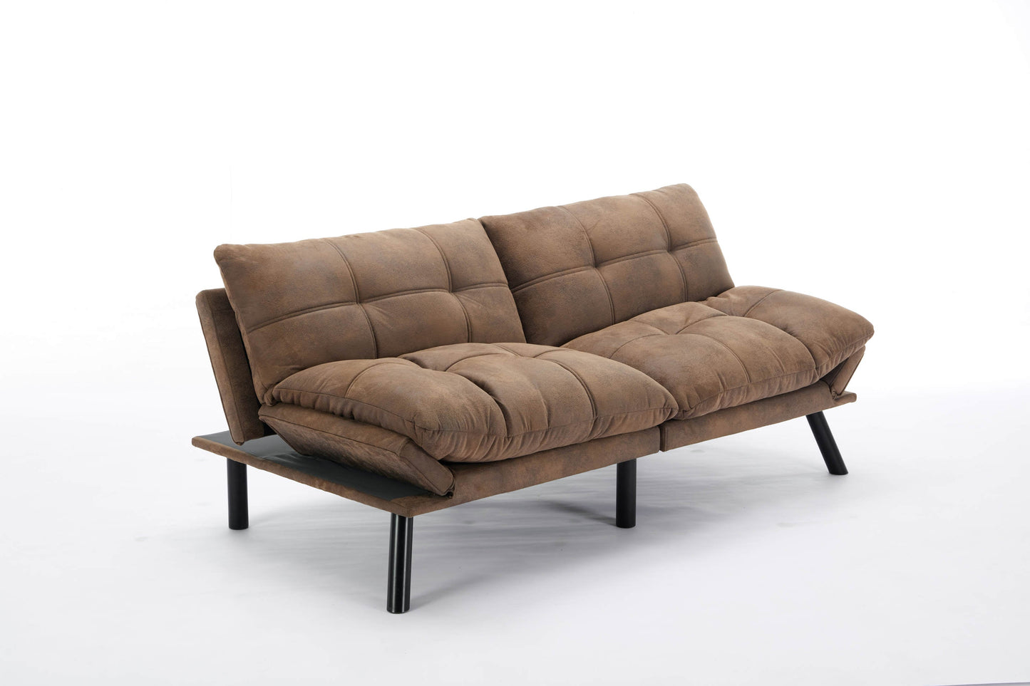 NEW Leatehr Feeling Brown Convertible Folding Modern sofa Bed