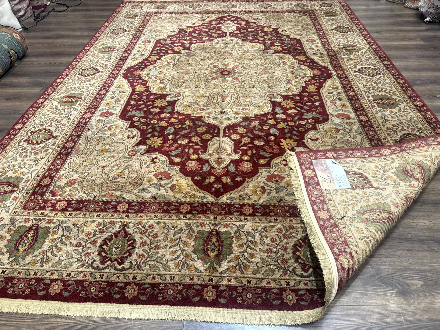 USED Karastan Rug 8.8 x 12, Antique Legends Royal Tabriz, Wool Pile, Vintage, Rare Design