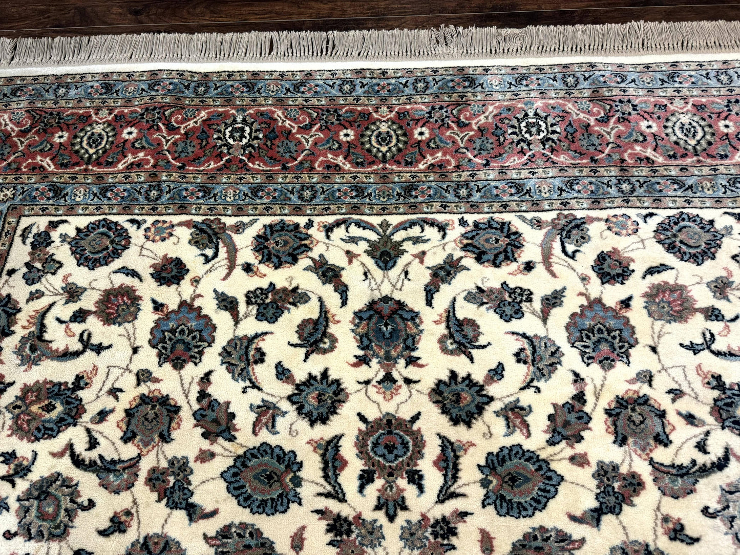 USED Karastan Rug 8.8 x 12, Ivory Rose Kashan #768, Wool Pile Karastan Carpet, Original 700 Series, Rare, Discontinued, Vintage