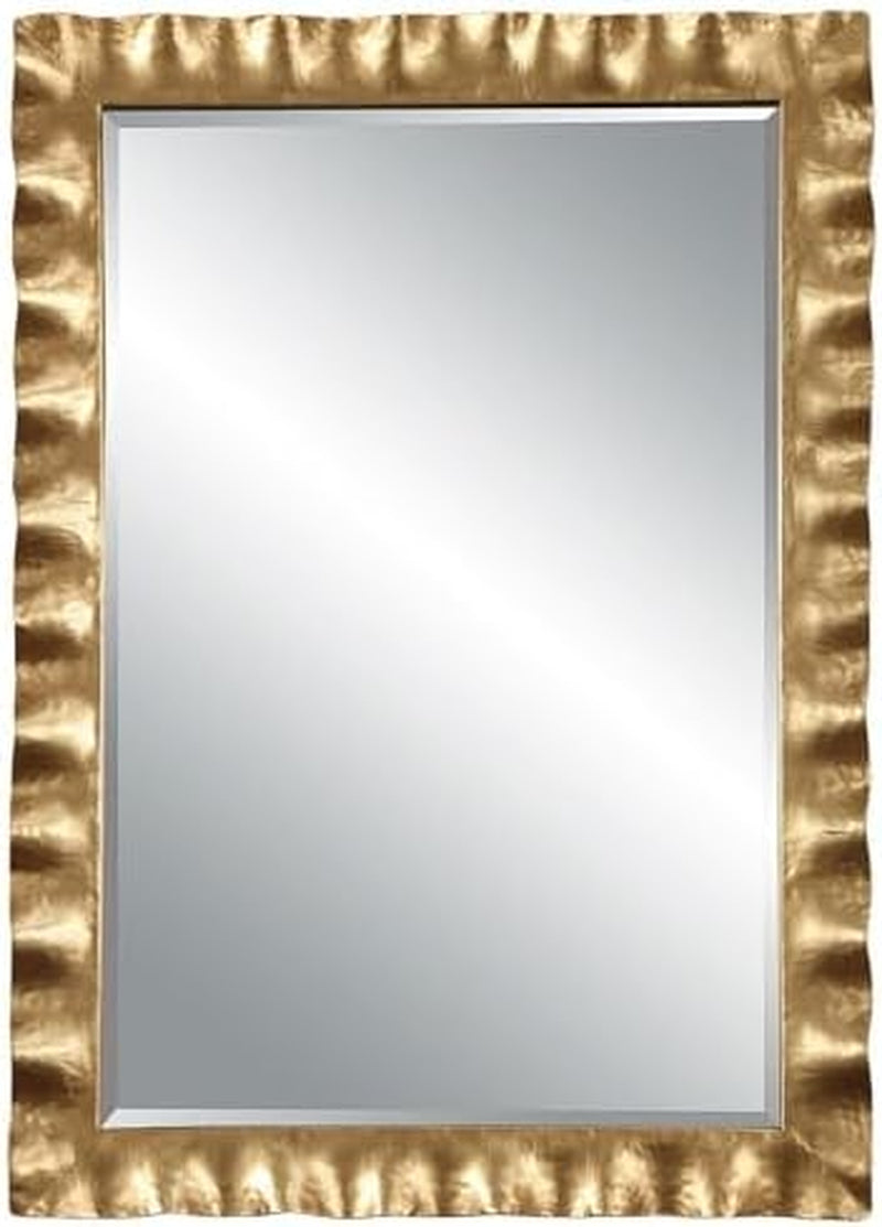 NEW Haya 40 Inch Scalloped Mirror Antiqued Gold Leaf Finish
