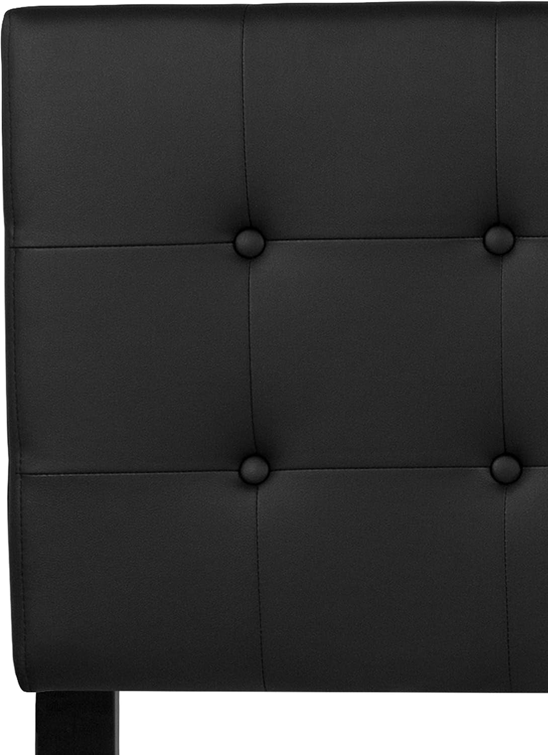 NEW Button Tufted Black Vinyl Queen Size Headboard Upgrade