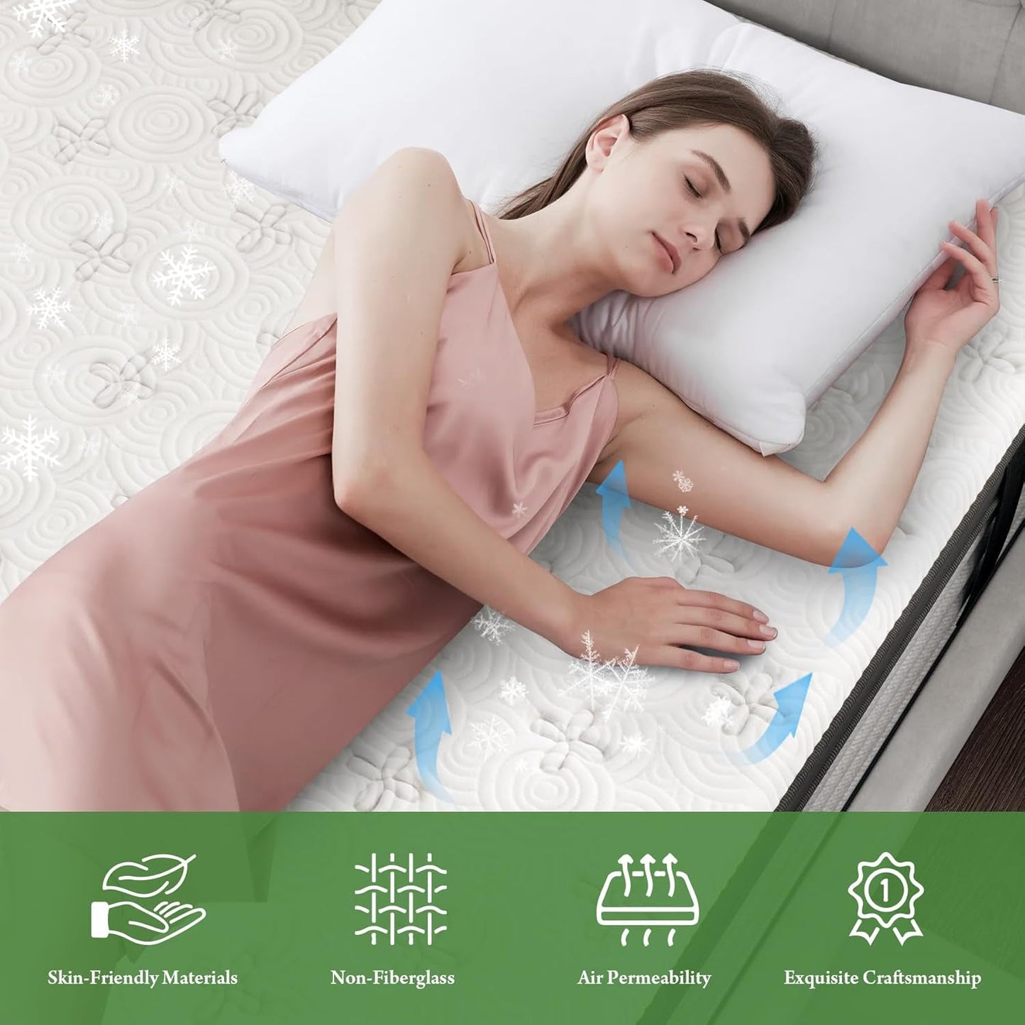 NEW King Size Contemporary Memory Foam Hybrid Mattress
