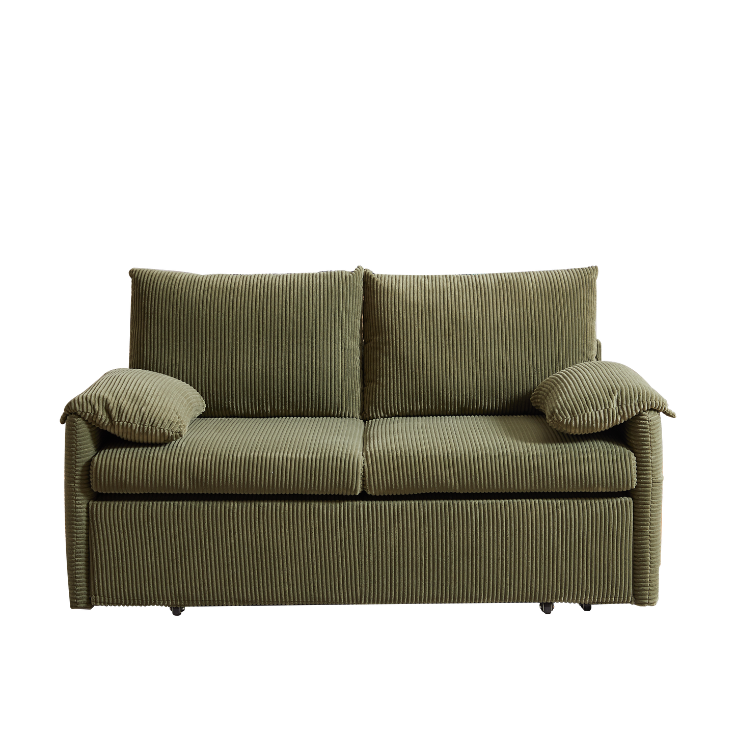 NEW MH'' 64.5 Inch 3-in-1 Adjustable Soft Corduroy Convertible Sleeper Sofa Bed