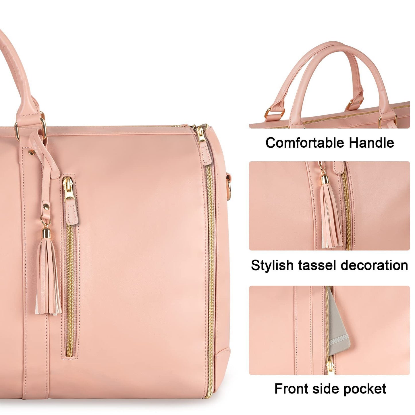 New Large Capacity Travel Duffle Bag Women's Handbag Folding Suit Bag Waterproof Clothes Totes