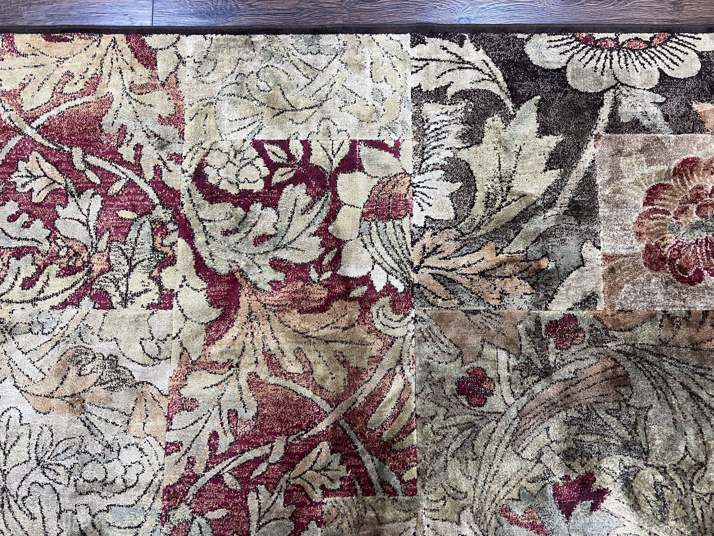 USED Modern Abstract Area Rug 5x7, Floral Design, Contemporary Carpet 5 x 7, Multicolor