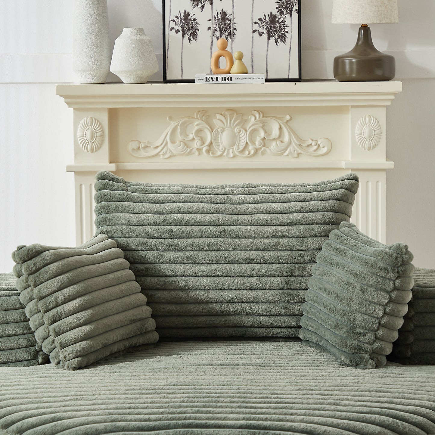 NEW 55'' L Corduroy Sponge Single Sofa Fluffy Modern Sleeper Chair