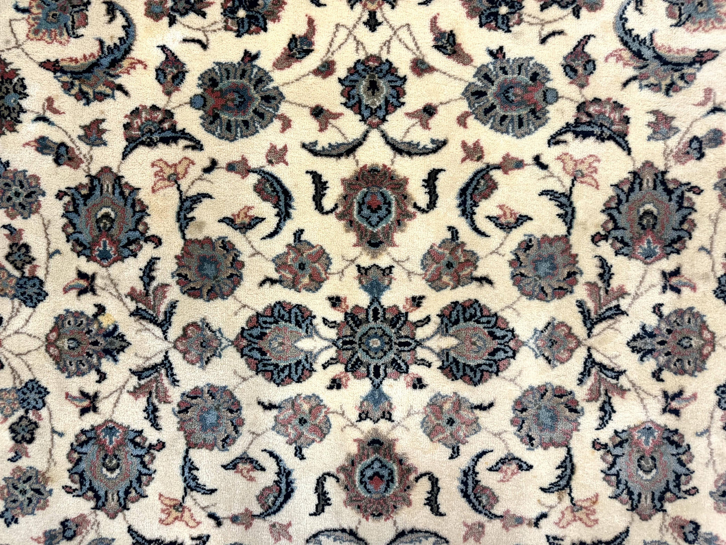 USED Karastan Rug 8.8 x 12, Ivory Rose Kashan #768, Wool Pile Karastan Carpet, Original 700 Series, Rare, Discontinued, Vintage