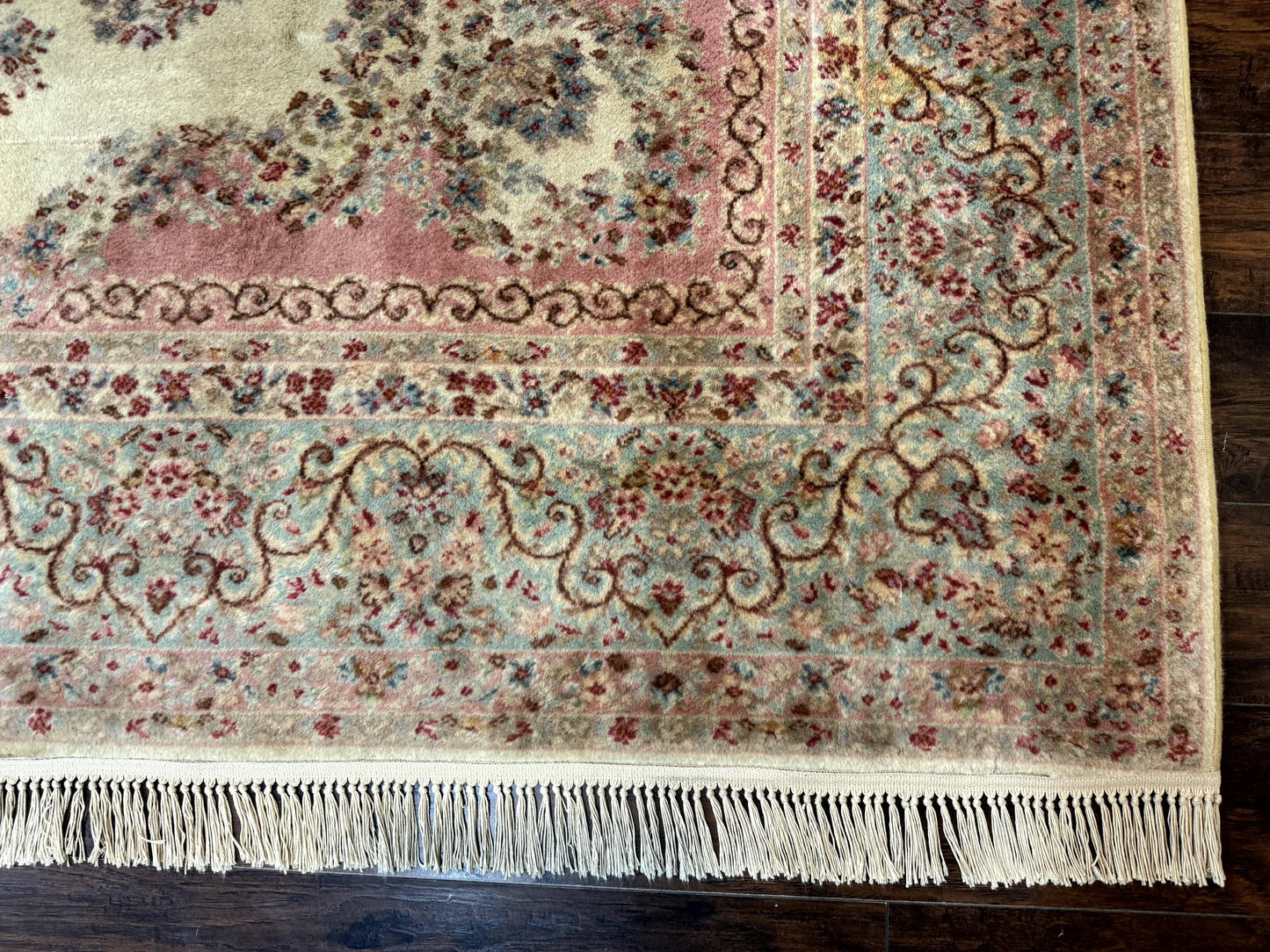 USED Karastan Rug 8.8 x 12, Pastel Ivory Kirman Rug #784, Wool Karastan Carpet, Original 700 Series, Vintage Karastan Area Rug, Discontinued