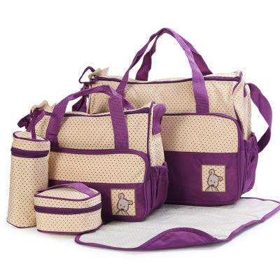 New Baby Diaper Bag Suits For Mom Baby Bottle Holder Mother Mummy Stroller Maternity Nappy Bags Sets