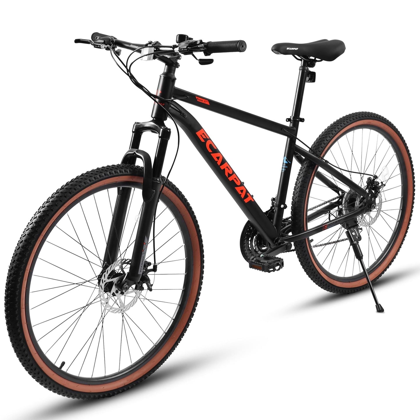 NEW A27301 27.5 Inch Mountain Bike for Adults, Durable High Carbon Steel Frame, Disc Brakes, Stylish Brown Edge Tires, Ideal for Commuting and Outdoor Exploration