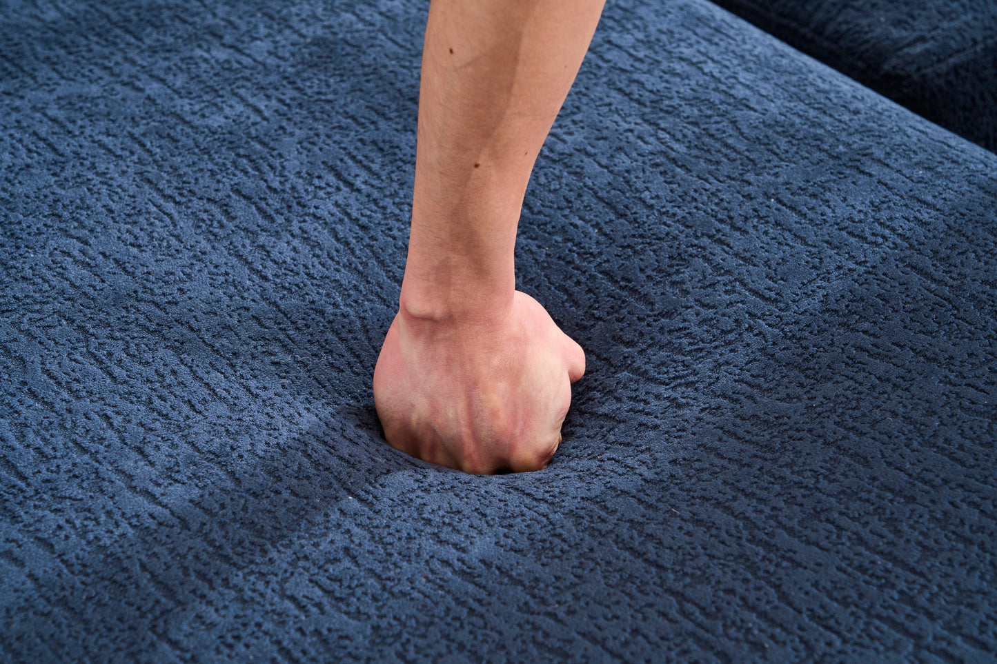 NEW 105'' Blue Cloud Sectional Couch with L-Shape Chaise Modern Modular Deep Seat Boneless Sofa