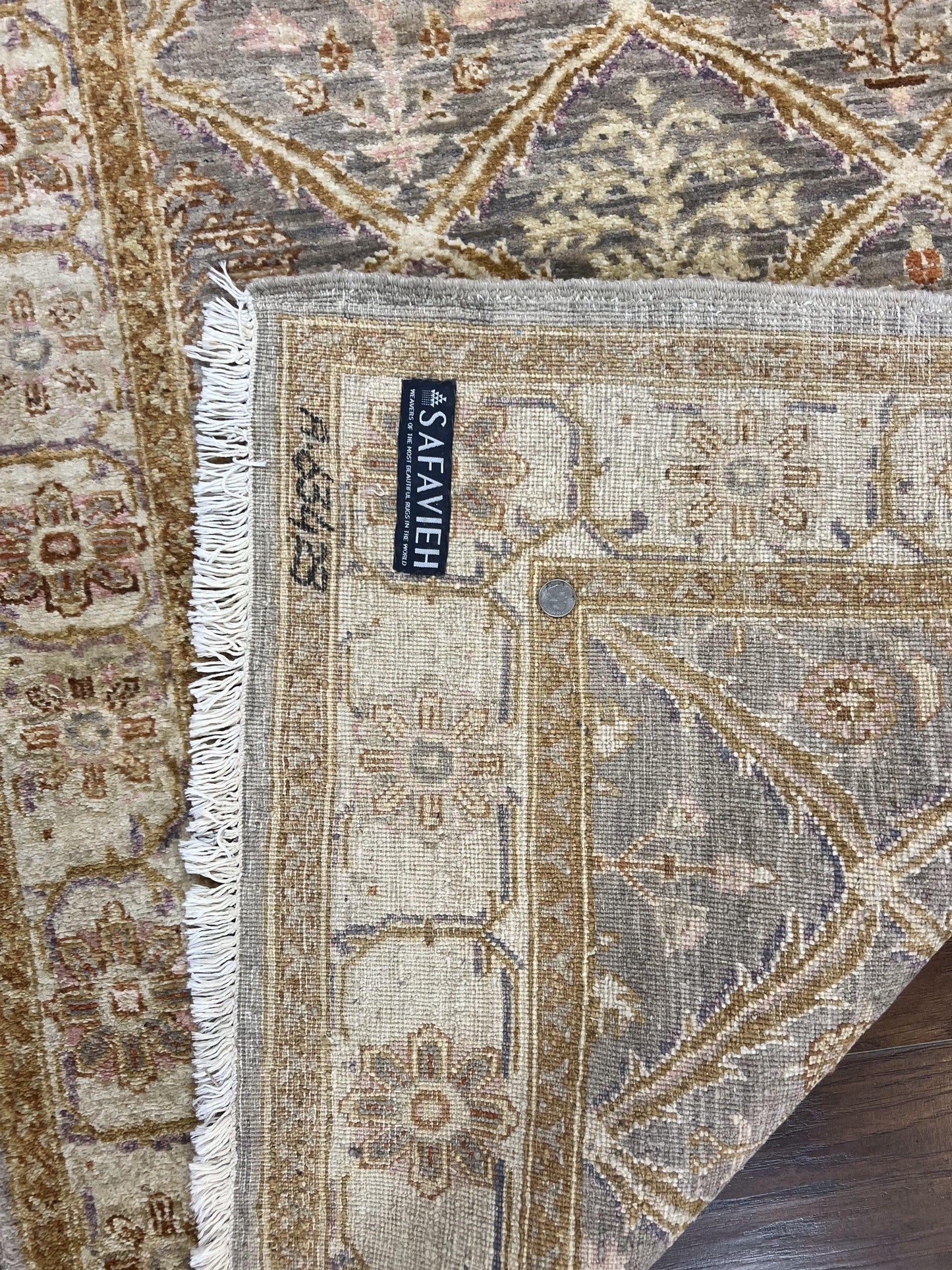 USED Pakistani Peshawar Rug 3.6 x 5, Safavieh Wool Handmade Hand Knotted Vintage Rug, Panel Design Oriental Carpet, Pair C