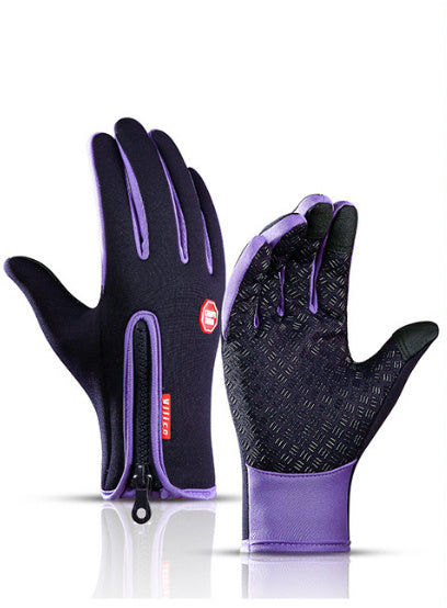 New Winter Gloves Touch Screen Riding Motorcycle Sliding Waterproof Sports Gloves With Fleece