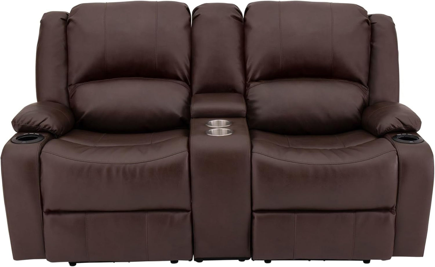 NEW 67 Inch Powered RV Wall Hugger Recliner Sofa Mahogany