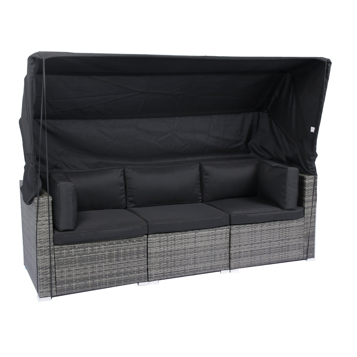 NEW 7-Piece Outdoor Wicker Rattan Sectional Sofa Patio Set W Retractable Canopy