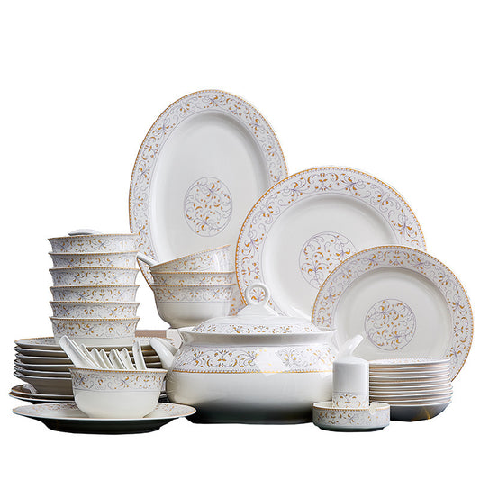NEW Ceramic Porcelain  Bowls And Saucers Bone China Bowls Plates Dinnerware Set