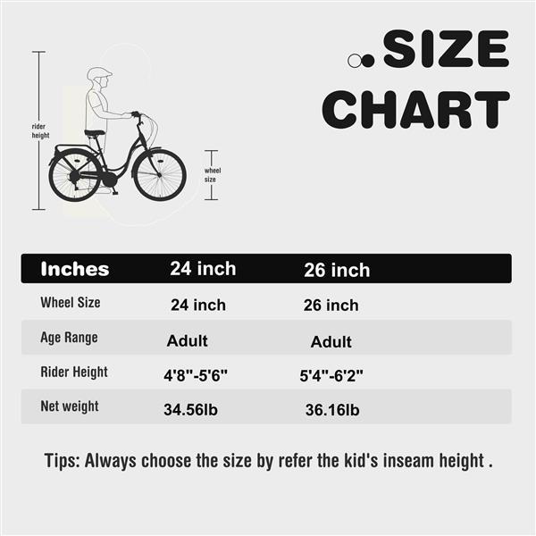 NEW Zukka 24 Inch Women's Bike Bicycle Cruiser
