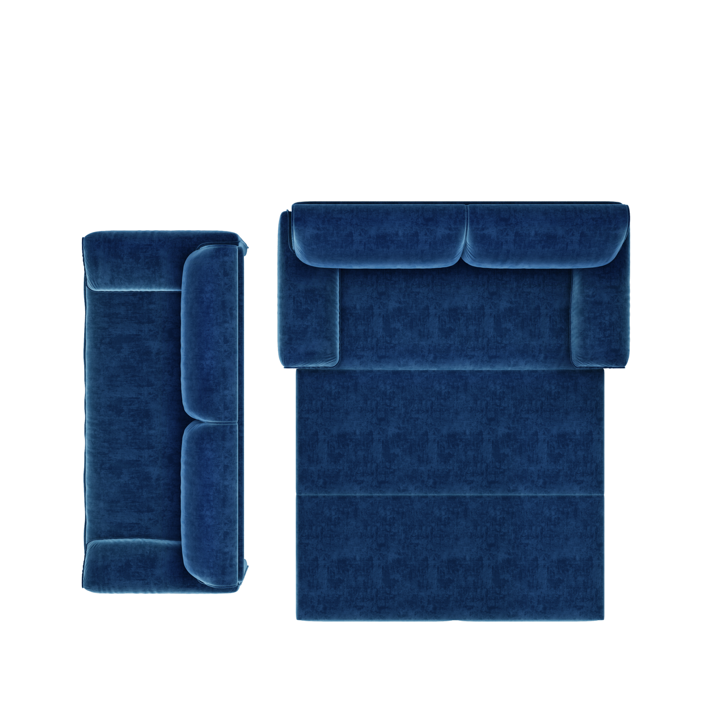 NEW 66' Velvet Loveseat Queen Pull Out 3-in-1 Convertible Sleeper Sofa Bed with Side Storage