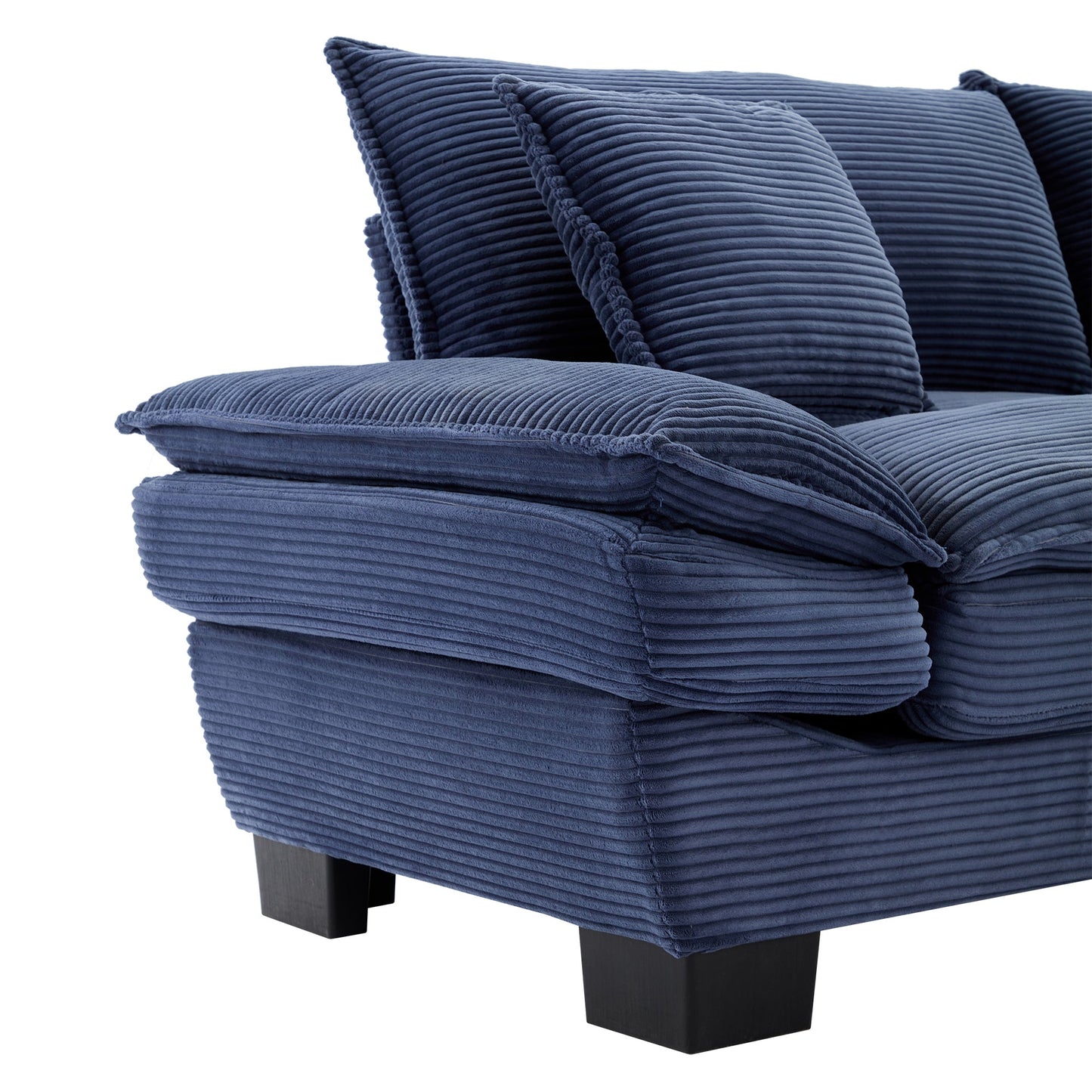 NEW Corduroy Sofa Sleeper Couch Loveseat Sofa with Pillows Comfy Upholstered Deep Seat Sofa for Bedroom,Living Room,Apartment,Office,Dorm-Blue Corduroy