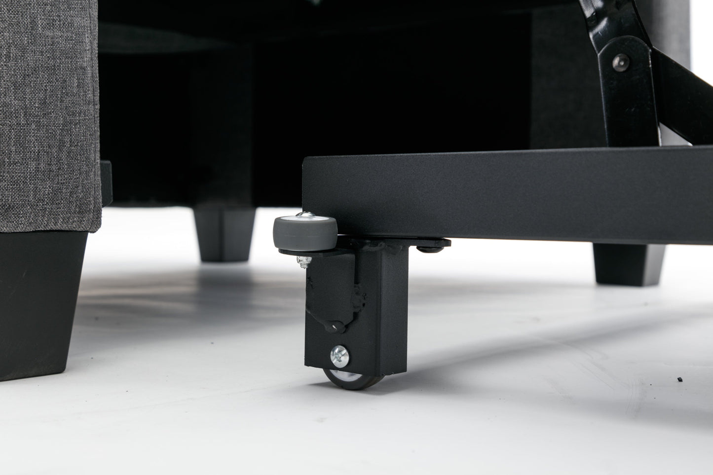 NEW Dark Grey Linen Futon Bed Convertible Chair 3-in-1 Pull Out Sleeper