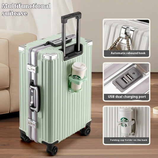 NEW Trolley Password Universal Wheel Aluminum Frame Large Capacity Luggage