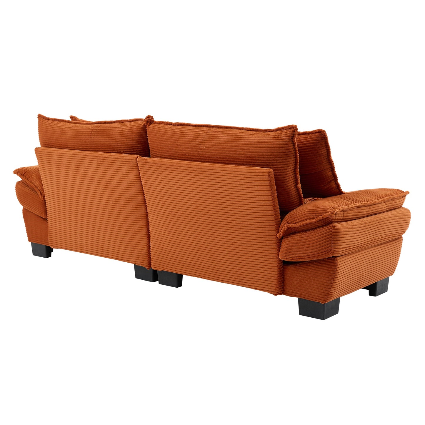 NEW Corduroy Sofa Sleeper Couch Loveseat Sofa with Pillows Comfy Upholstered Deep Seat Sofa for Bedroom,Living Room,Apartment,Office,Dorm-Orange Corduroy