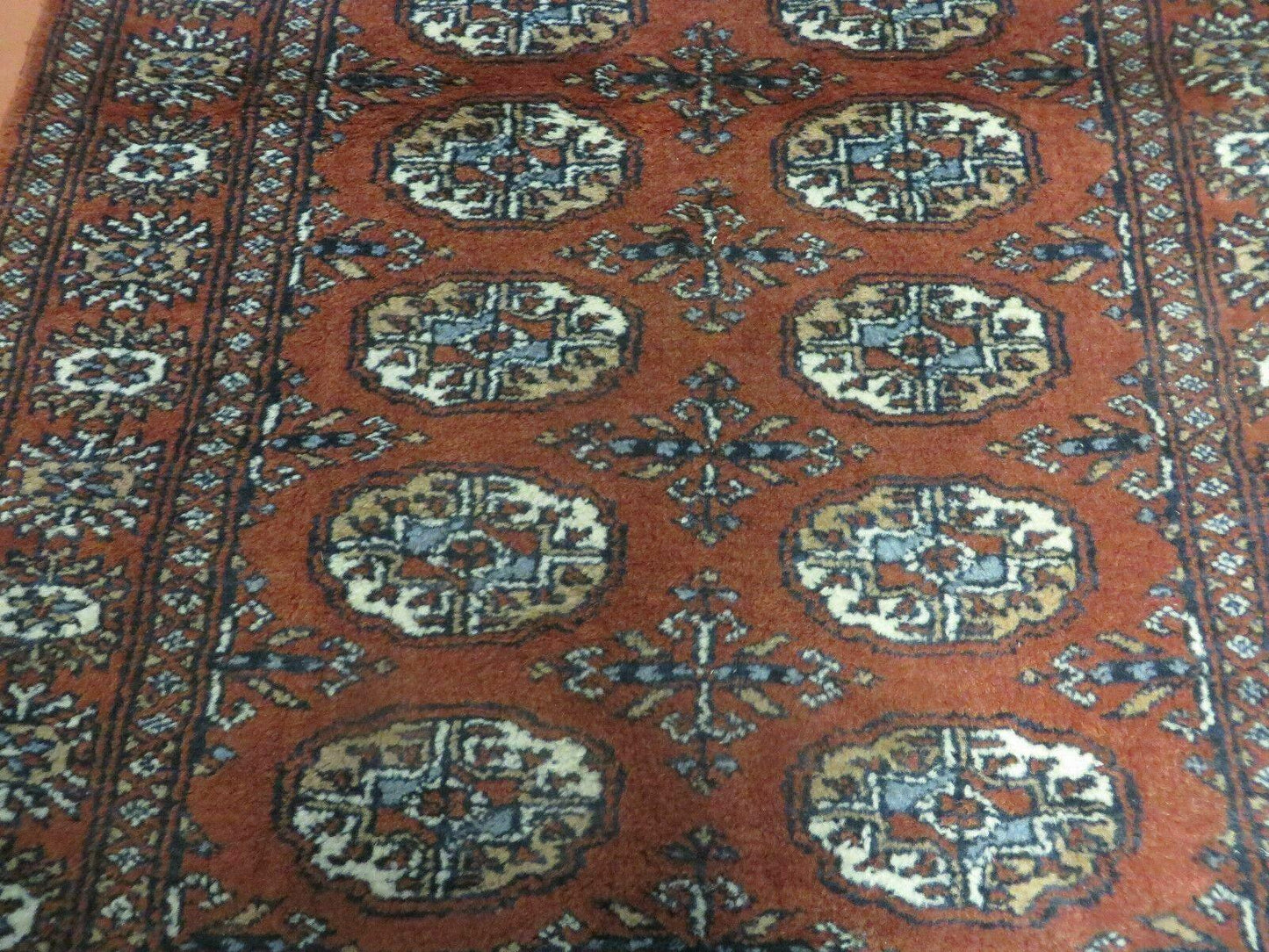 USED 3' X 4' Vintage Handmade Pakistan Turkoman Bokhara Fine Woven Wool Rug