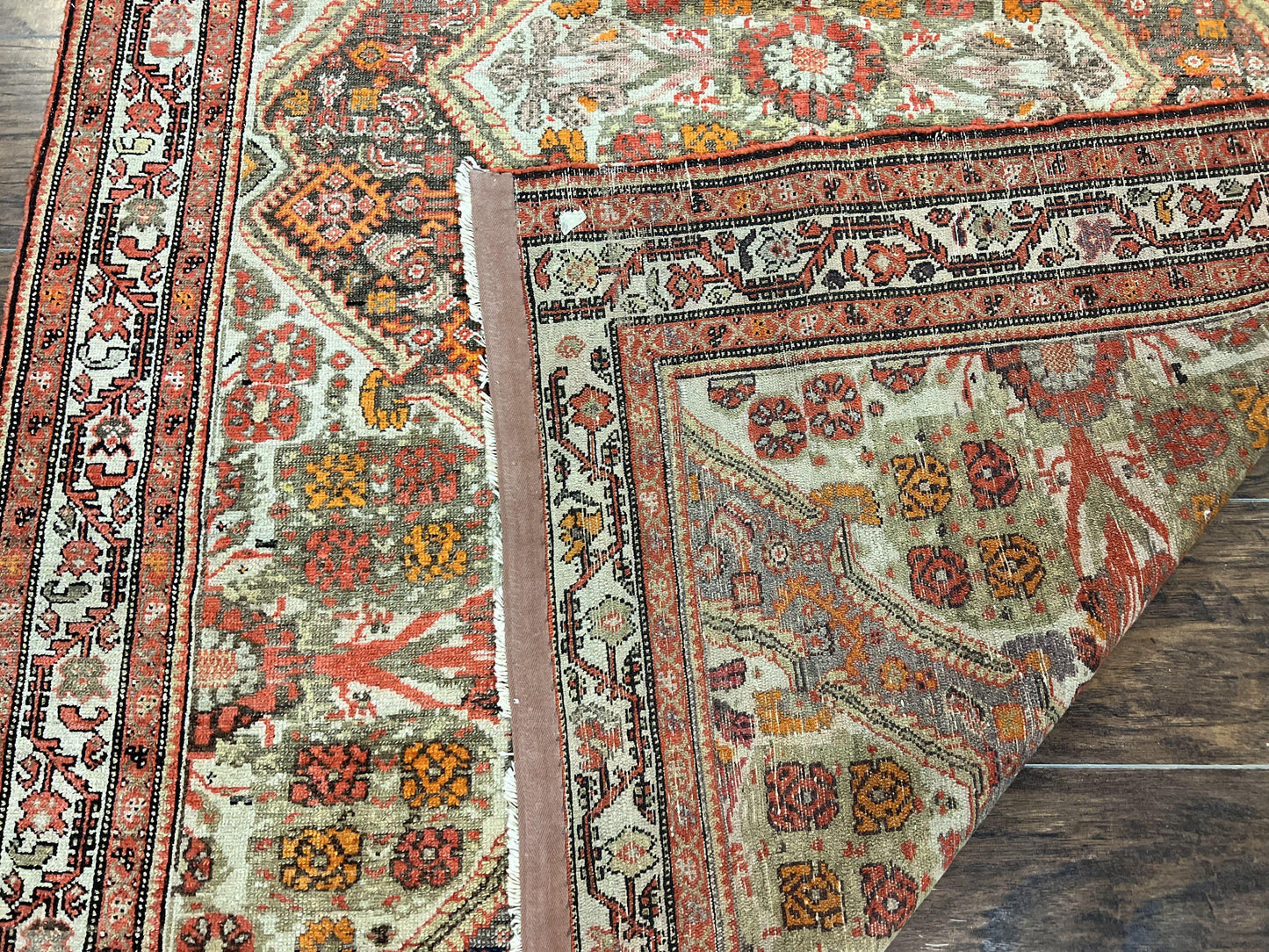 USED Wonderful Antique Persian Malayer Rug 4x6, Wool Hand Knotted Authentic Oriental Carpet, Very Fine