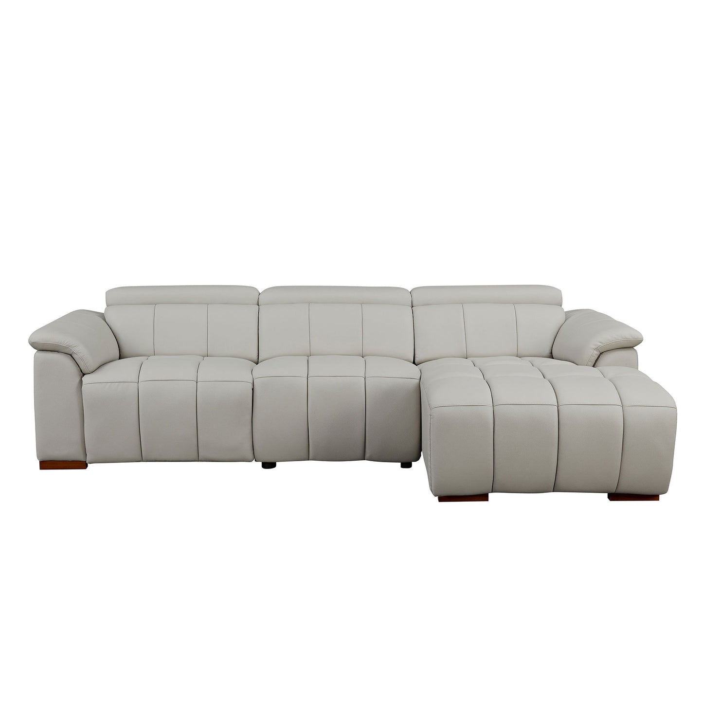 NEW Wall-Hugger Reclining Modern Electric Control Genuine Leather L Shaped Sofa Couch Lounge Seat Theater Seating with USB Port Headrest & Footrest