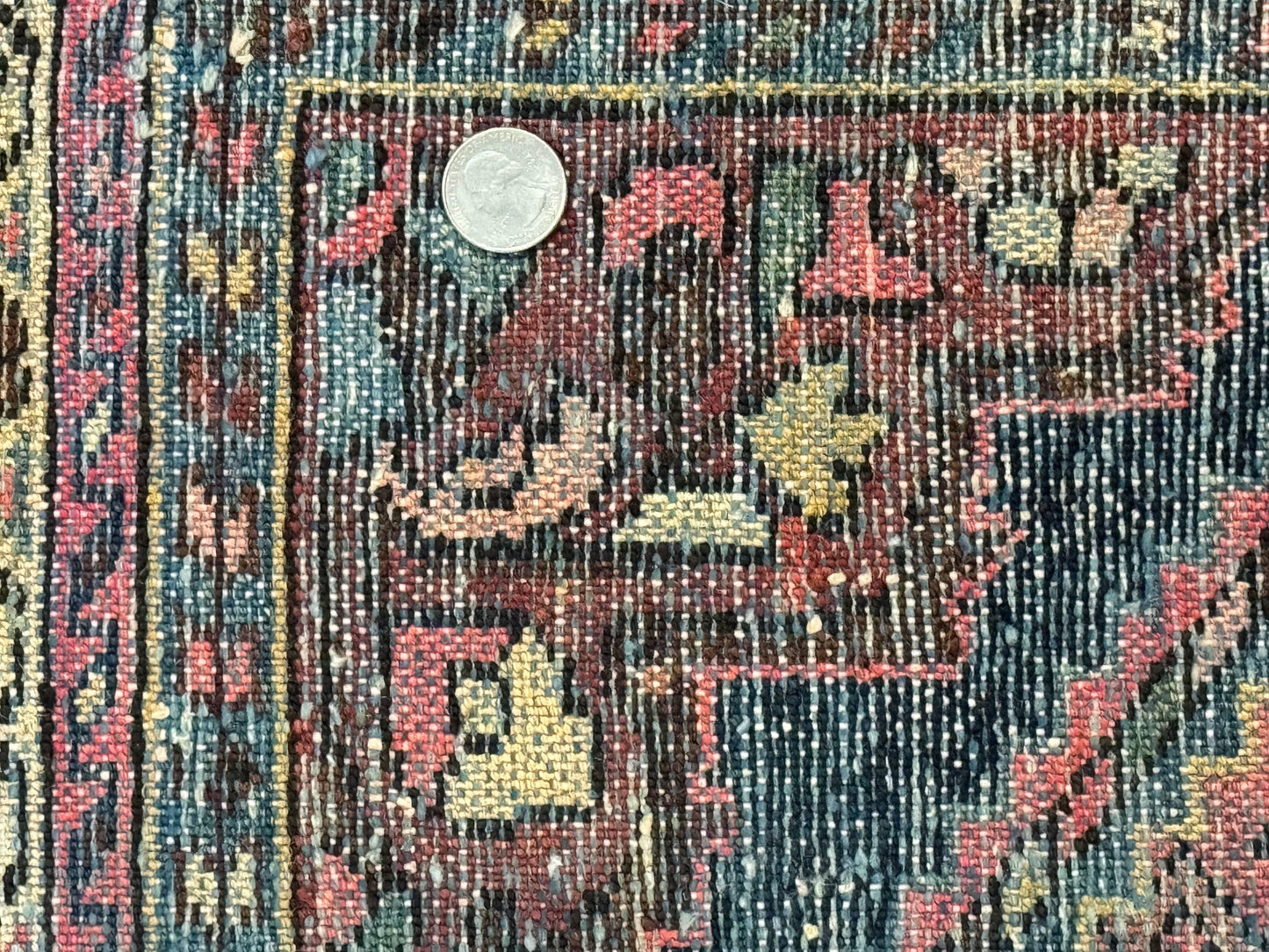 USED Antique Persian Tribal Rug 3.6 x 5, Hamadan Angelas Rug