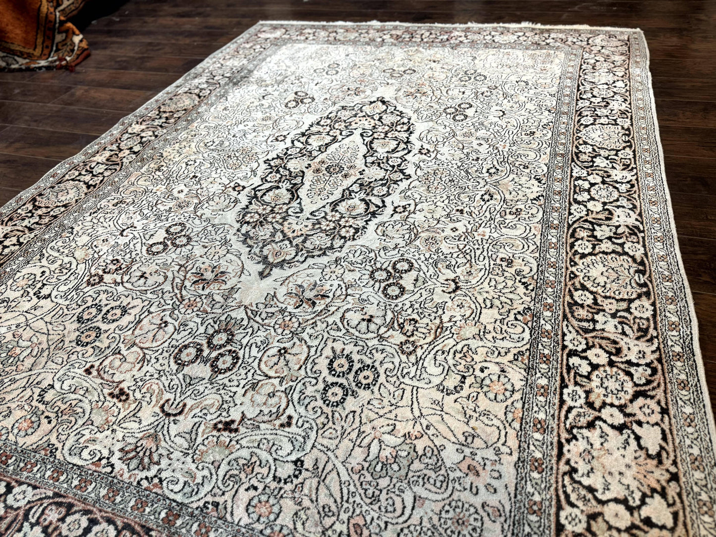 USED Silk Indian Kashmiri Rug 6x9