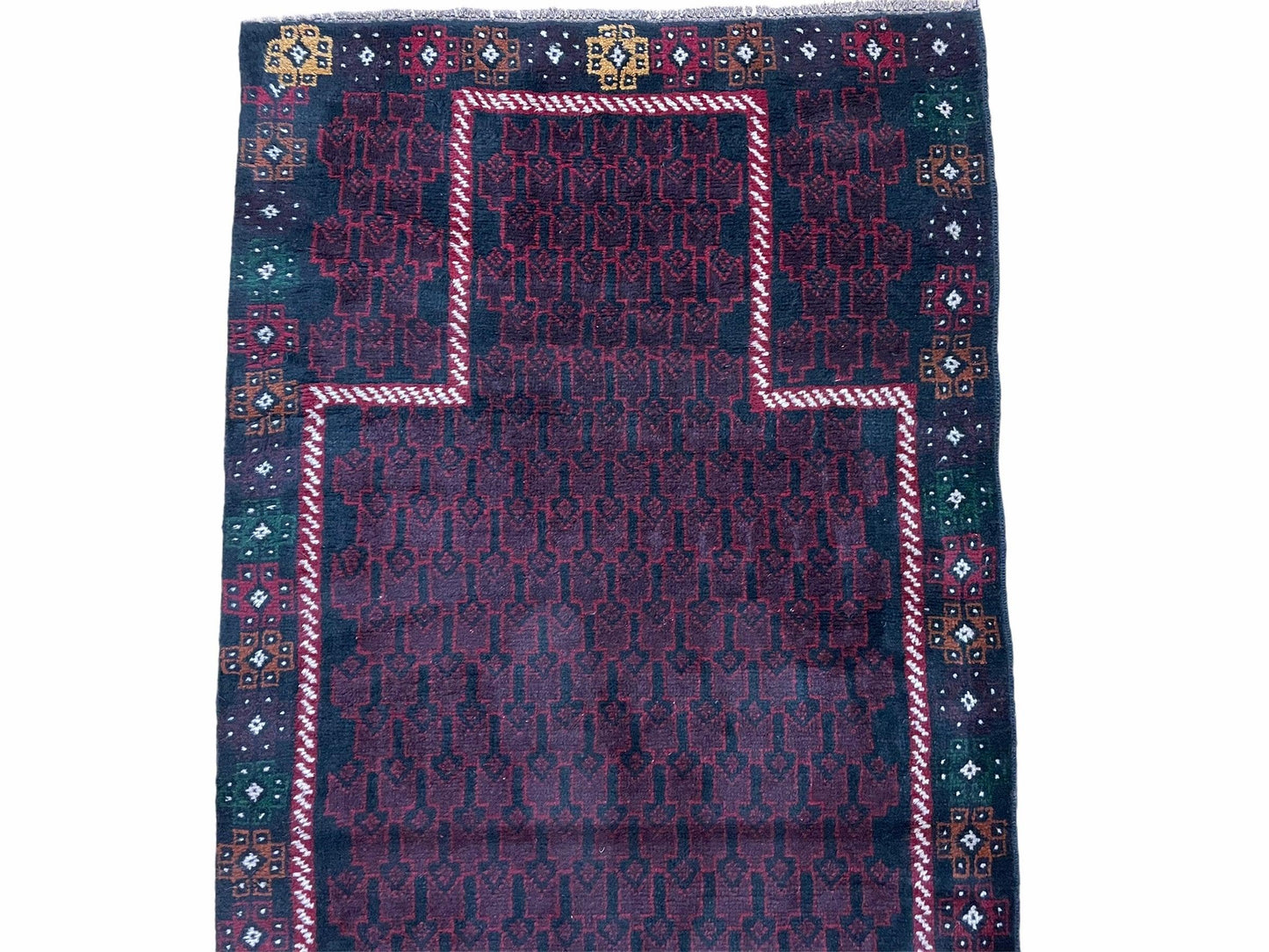 USED 3 X 5 Vintage Handmade Tribal Wool Rug Baluchi Rug Afghan Rug Balouch Rug 3x4.7