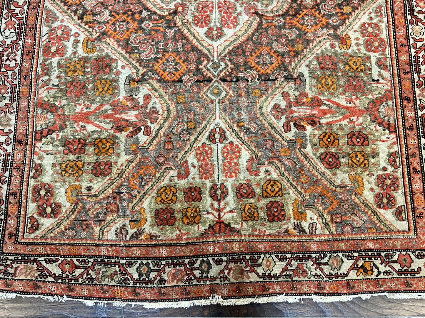 USED Wonderful Antique Persian Malayer Rug 4x6, Wool Hand Knotted Authentic Oriental Carpet, Very Fine