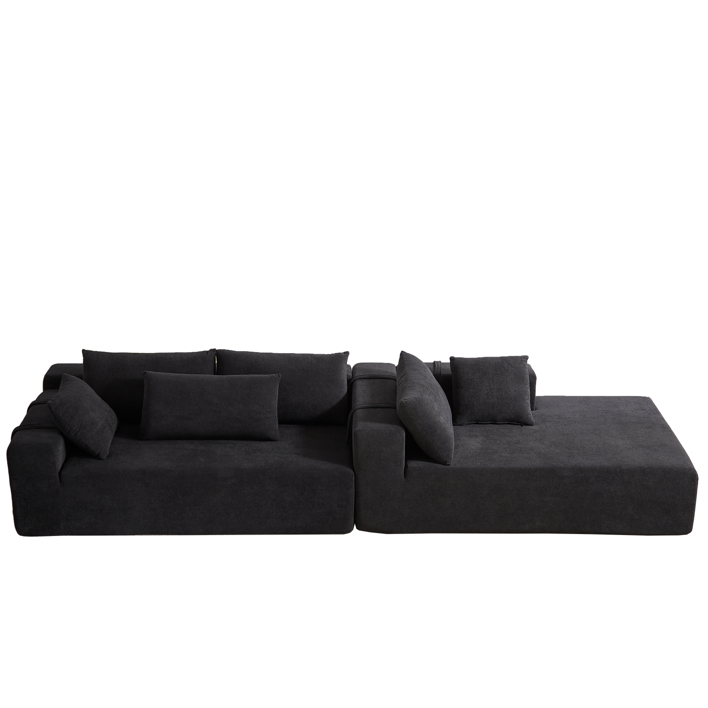 NEW Modern Chenille Upholstered Sectional Sofa Couch Set,Modular 108' L Shaped Sectional Living Room Sofa Set With 6 Pillows,Free Combination Sofa Couch for Living Room,Bedroom(Right Chaise)W834P240010