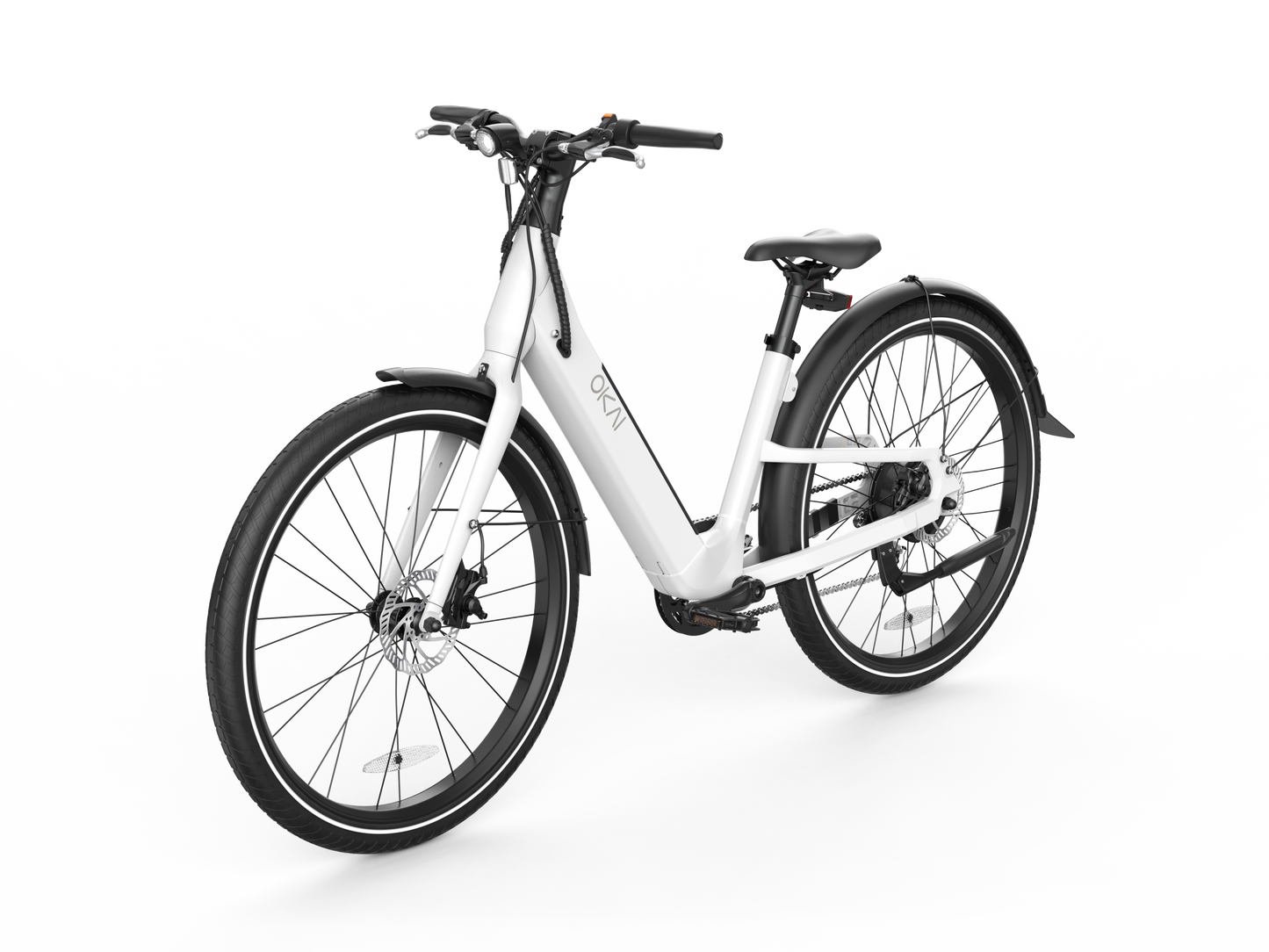 NEW Electric Bike w/ 40 Miles Max Operating Range and 25 mph Max Speed - White