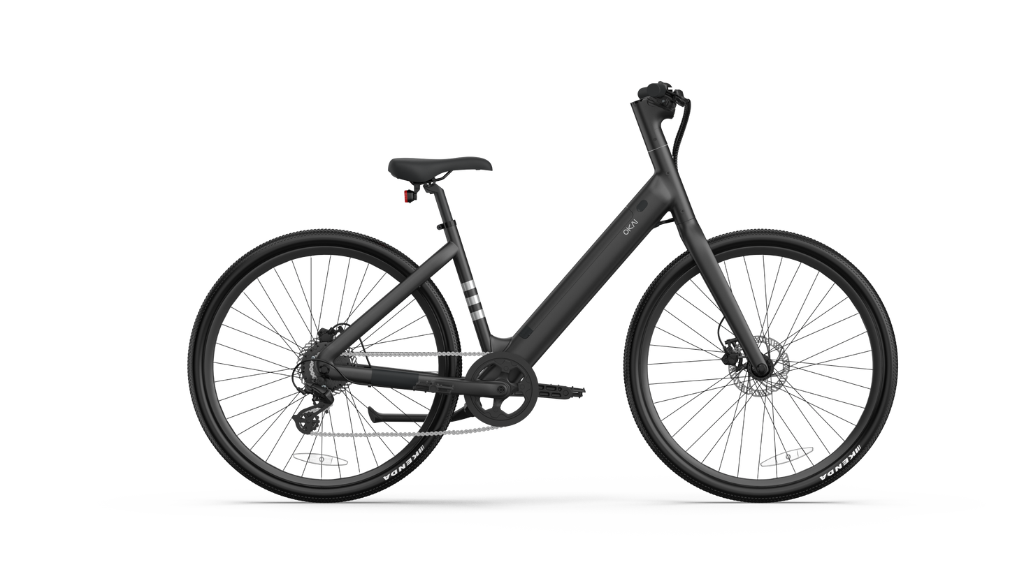 NEW Minimalist Fitness Step-through e-Bike w/ up to 62 miles Max Operating Range and 20 MPH Max Speed - Matte Black