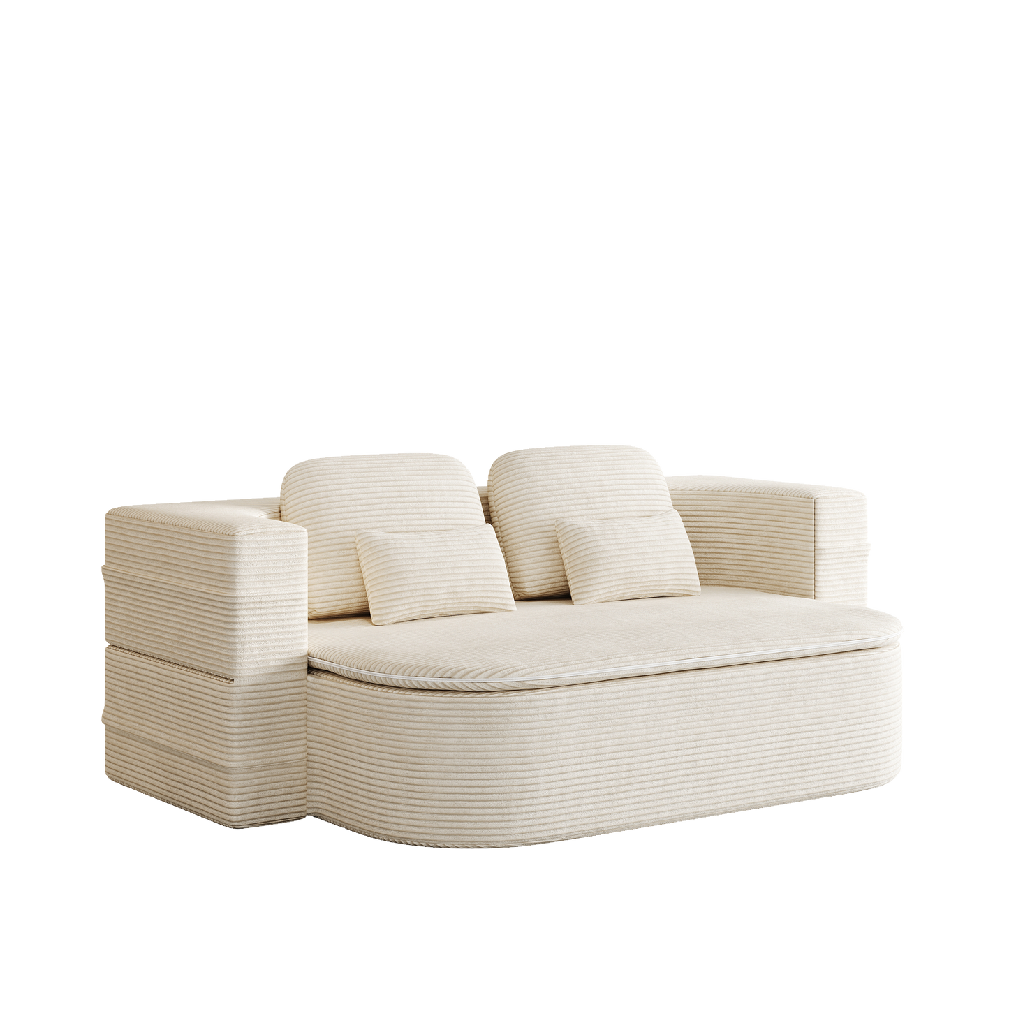 NEW 75''2-in-1 Foldable Sofa,Convertible Sleeper Foam Sofa Bed with Multi Functional Blanket, Corduroy Floor folding sofa bed,  Floor Sofa Lounge Sofa for Living Room Bedroom Lounge Studio