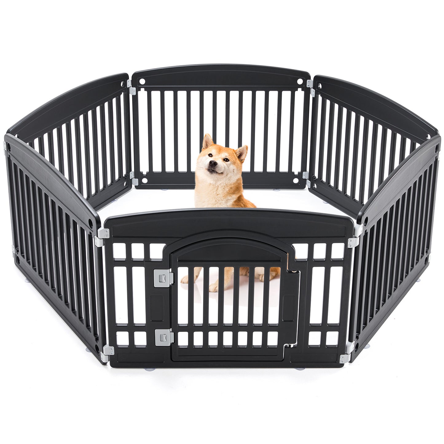 NEW SMUG Indoor Outdoor Pet Dog Game Lockable Door Playpen Cage Fence