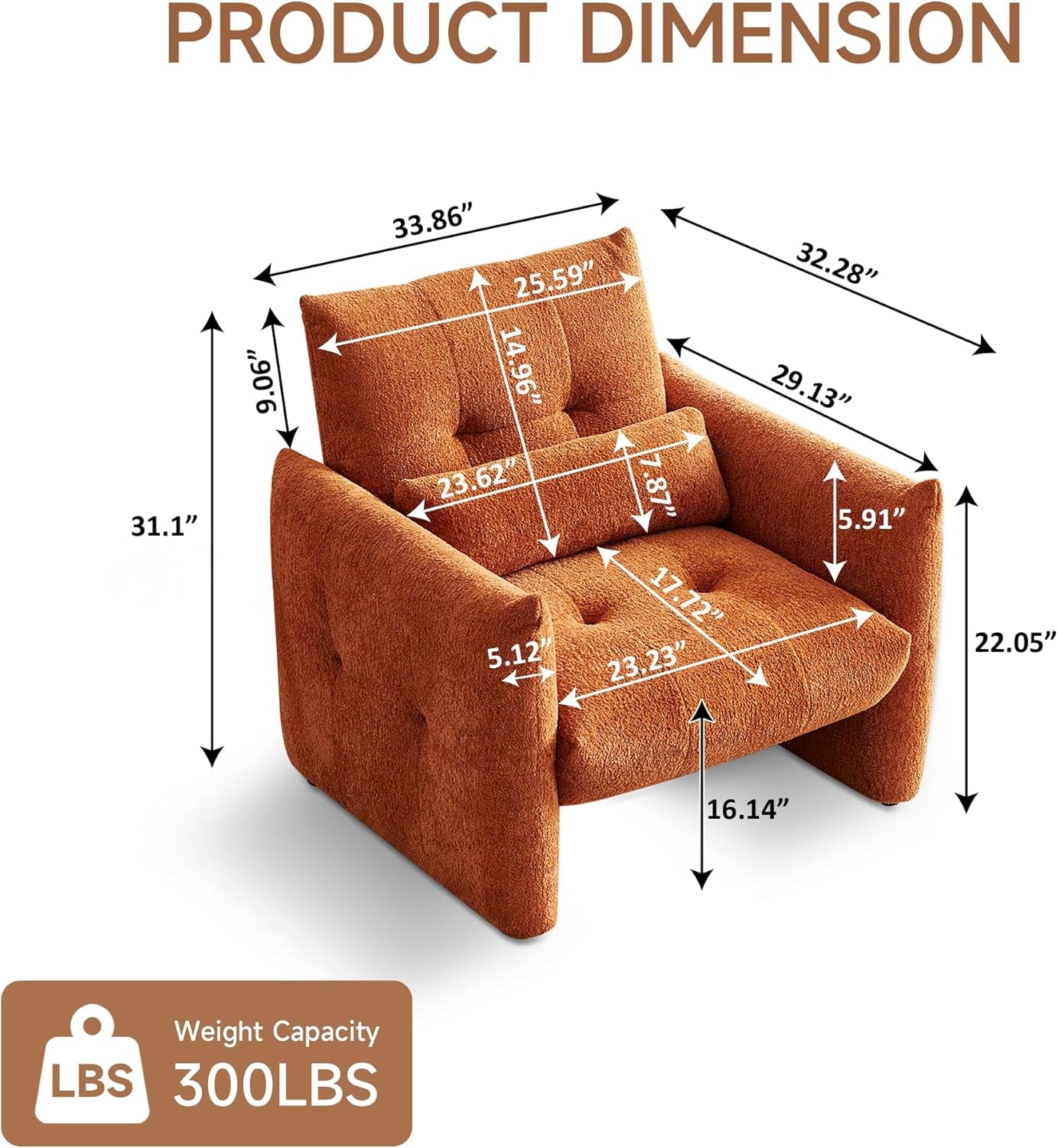 NEW Taupe Sherpa Upholstered Accent Arm Chair Luxurious