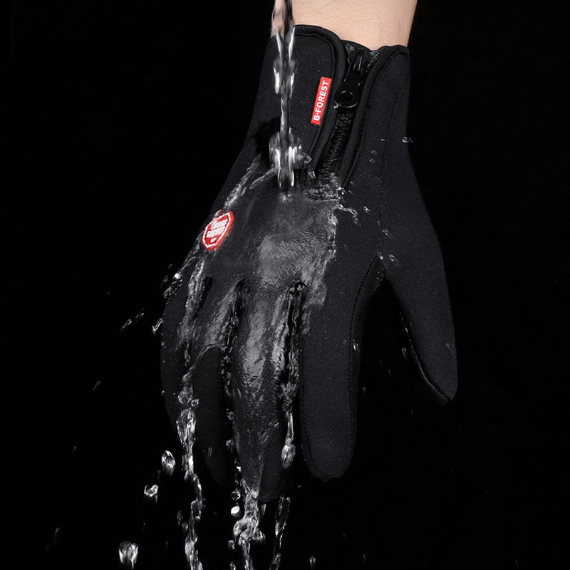 New Winter Gloves Touch Screen Riding Motorcycle Sliding Waterproof Sports Gloves With Fleece