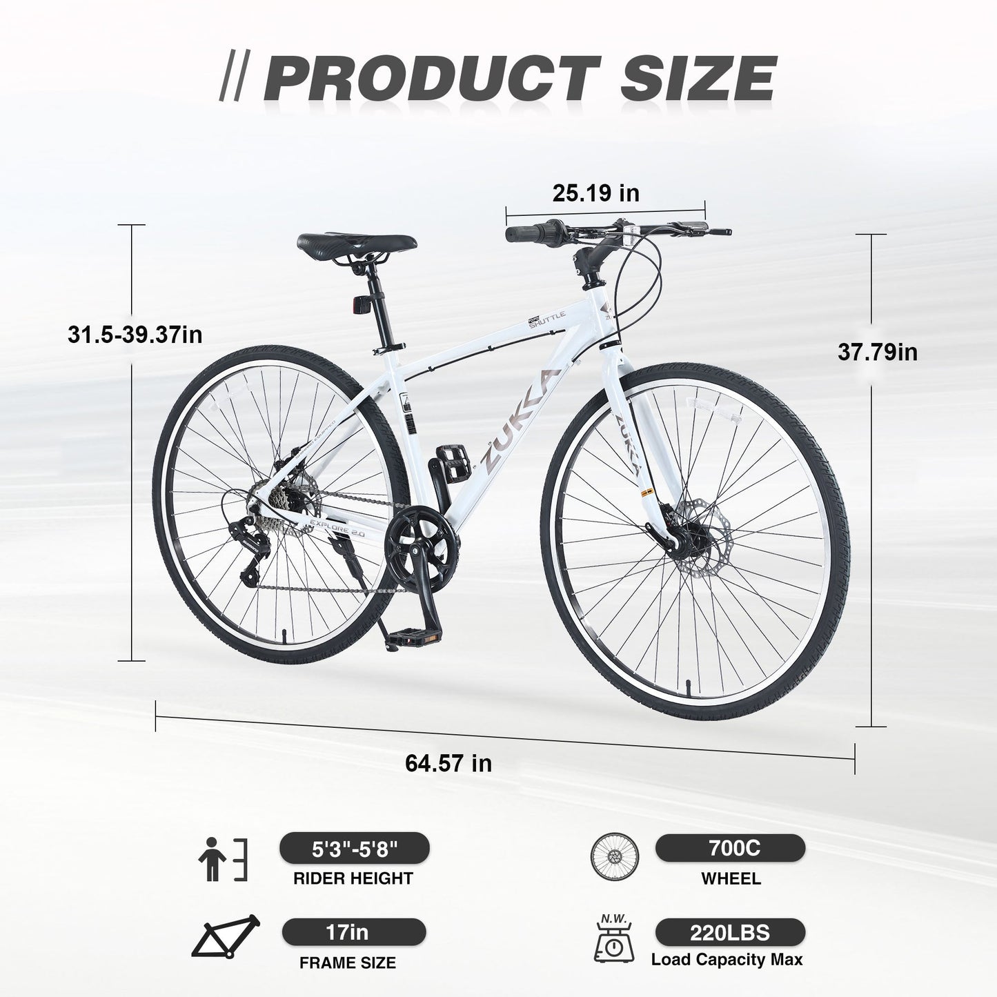 NEW Shimano 7 Speed Hybrid Bike Aluminum Alloy Frame Double Disc Brakes 700C Road Bike For men women's City Bicycle