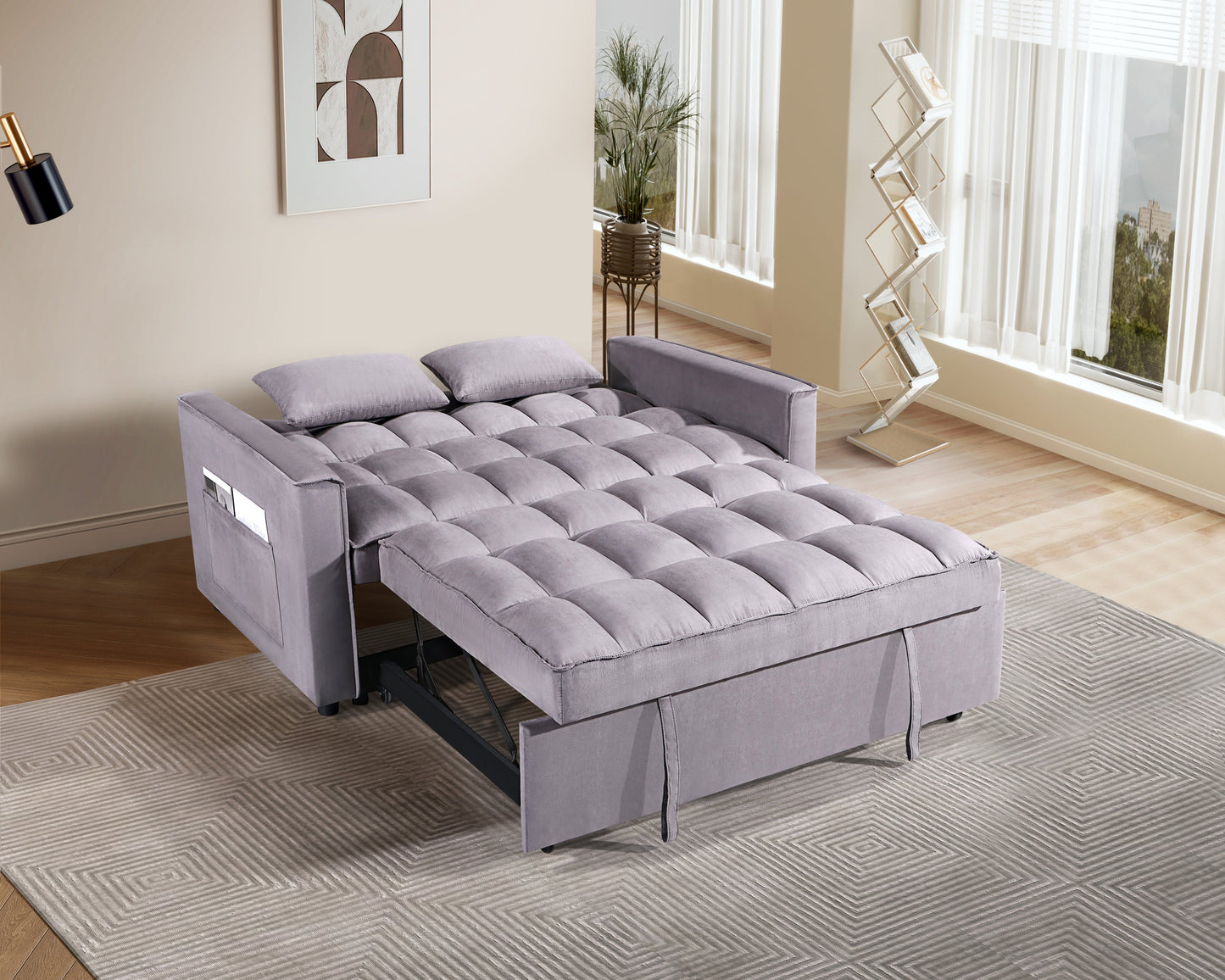 NEW Pull Out Couch Bed-3 in 1 Convertible Sleeper Couch Bed Lounge Pull-Out Sleeper Sofa