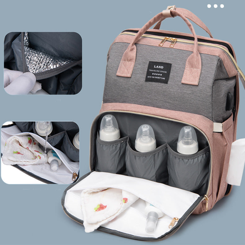 NEW Mummy Baby Crib Backpack Large Capacity Out Milk Insulated Bag Women