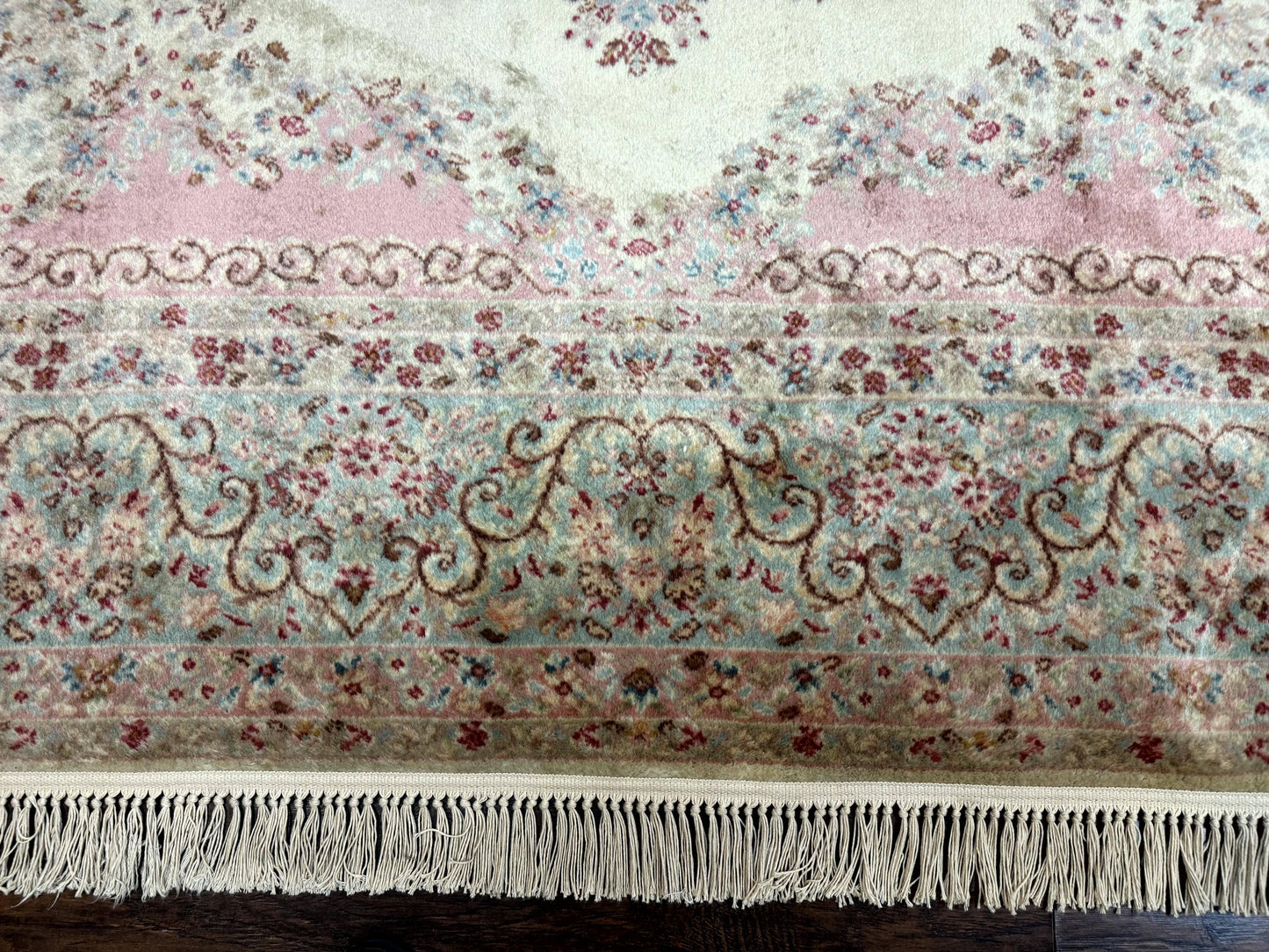 USED Karastan Rug 8.8 x 12, Pastel Ivory Kirman Rug #784, Wool Karastan Carpet, Original 700 Series, Vintage Karastan Area Rug, Discontinued