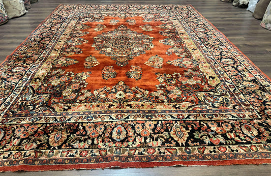 USED Antique Persian Sarouk Rug 9x12