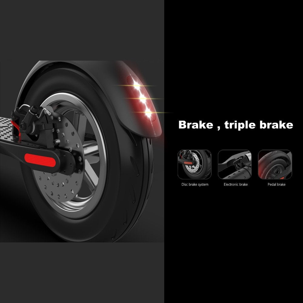 NEW Aluminum X8 Folding 10 Inch LED Front & Rear Lights 350W High Performance Motor Triple Braking System  Alloy Electric Scooter