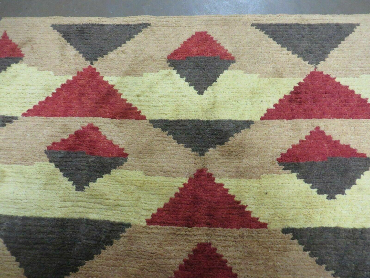 USED 6' X 8' Handmade Tibetan Nepal Chinese Wool Rug Art Deco Contemporary Modern